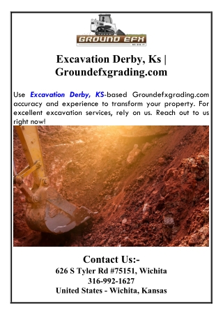 Excavation Derby, Ks | Groundefxgrading.com