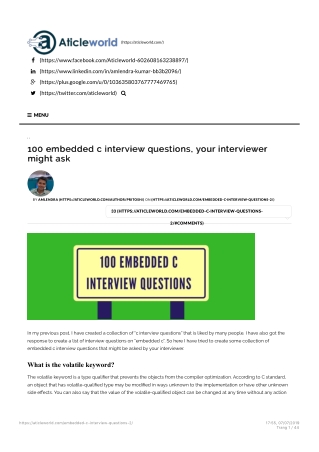 Embedded C interview questions-1