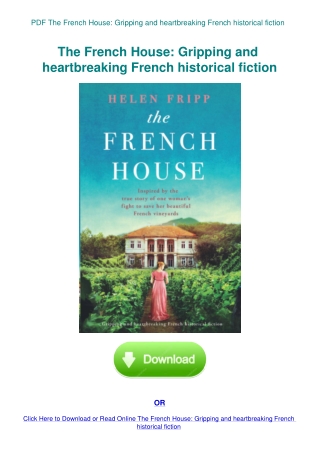 PDF The French House Gripping and heartbreaking French historical fiction