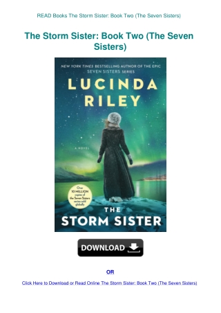 READ Books The Storm Sister Book Two (The Seven Sisters)