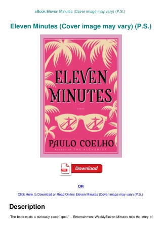 eBook Eleven Minutes (Cover image may vary) (P.S.)