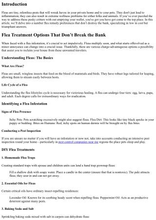 “Flea Treatment Options That Don’t Break the Bank”