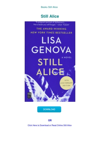 Books Still Alice