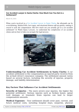 Car Accident Lawyer in Santa Clarita