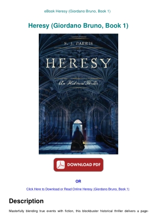 eBook Heresy (Giordano Bruno  Book 1)