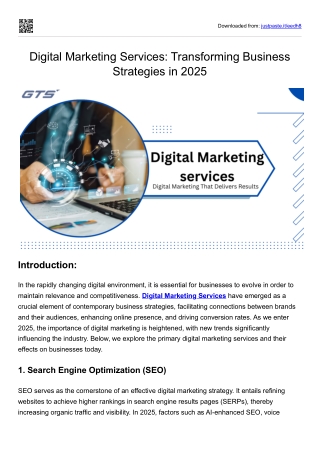 Digital Marketing Services: Transforming Business Strategies in 2025