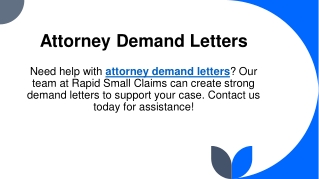 Attorney Demand Letters