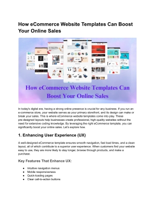 How eCommerce Website Templates Can Boost Your Online Sales.pdf