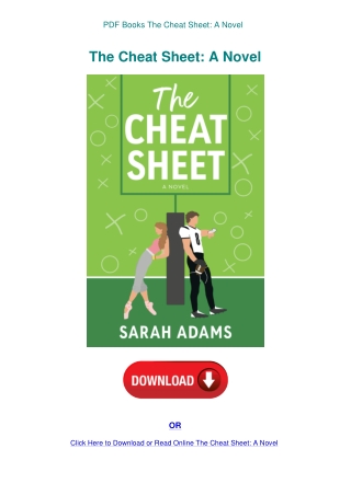 PDF Books The Cheat Sheet A Novel