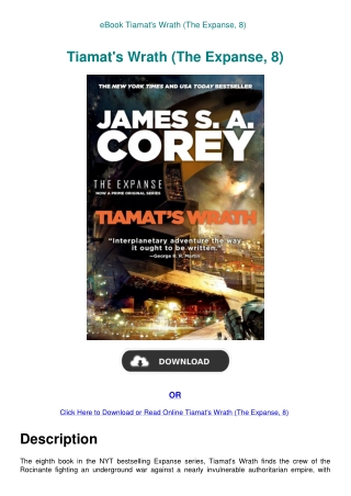 eBook Tiamat's Wrath (The Expanse  8)