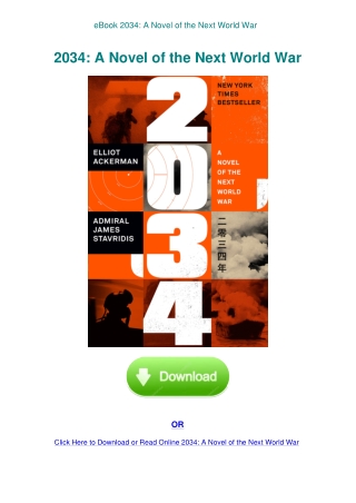 eBook 2034 A Novel of the Next World War
