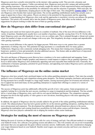 Megaways  Slot -  Discovering the  Change of  On-line Gaming