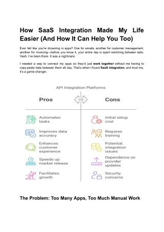How SaaS Integration Made My Life Easier (And How It Can Help You Too)
