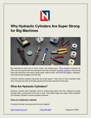 Why Hydraulic Cylinders Are Super Strong for Big Machines