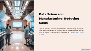 Data Science in Manufacturing_ Reducing Costs