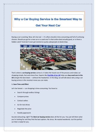 Why a Car Buying Service Is the Smartest Way to Get Your Next Car PDF
