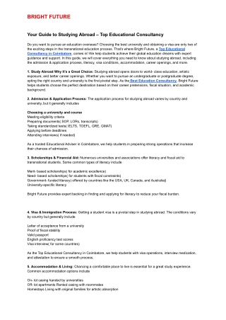 Your Guide to Studying Abroad – Top Educational Consultancy