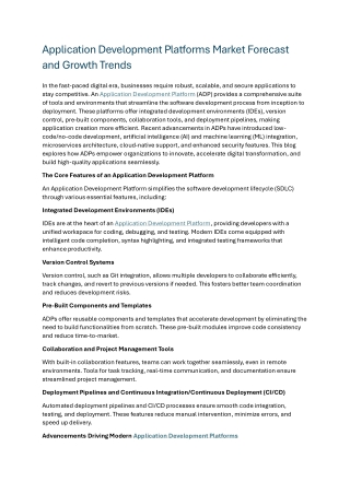 Application Development Platforms