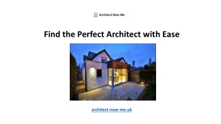 Find the Perfect Architect with Ease