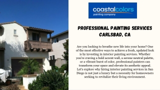 Expert Painting Services in Carlsbad, CA - Coastal Colors Painting