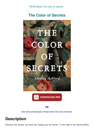 READ Books The Color of Secrets