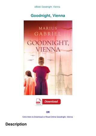 eBook Goodnight  Vienna