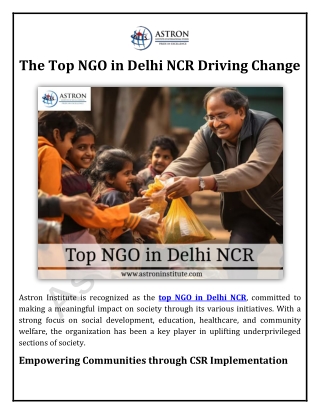 The Top NGO in Delhi NCR Driving Change