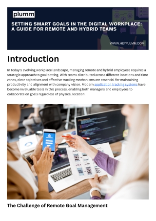 Setting Smart Goals in the Digital Workplace A Guide for Remote and Hybrid Teams
