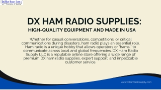 Dx Ham Radio Supplies – Your Trusted Source For Premium Equipment