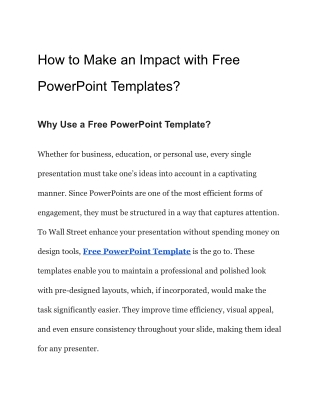 Free PowerPoint Template- Free PPTX Template