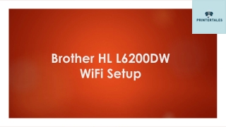 Brother HL L6200DW WiFi Setup