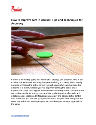 How to Improve Aim in Carrom_ Tips and Techniques for Accuracy
