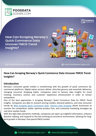 Uncover FMCG Trend by Scraping Norways Quick Commerce Data