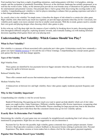 Comprehending  Online Pokies Volatility: Which Games Should You  Participate in?