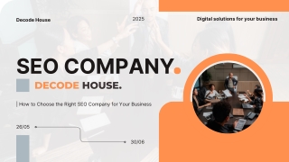 How to Choose the Right SEO Company for Your Business