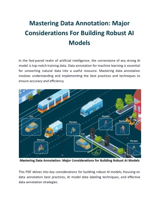 Mastering Data Annotation: Major Considerations for Building Robust AI Models