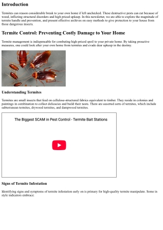 Termite Control: Preventing Costly Damage to Your Home