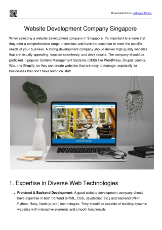 Website Development Company Singapore