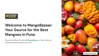 MangoBazaar Your Source for the Best Mangoes in Pune