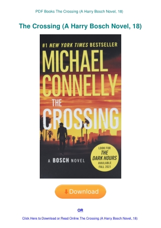 PDF Books The Crossing (A Harry Bosch Novel  18)