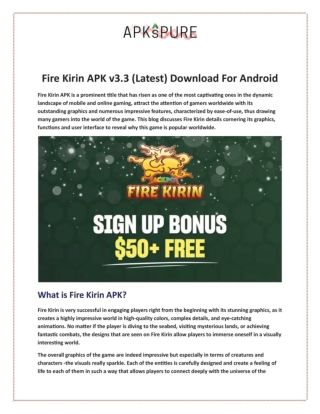 Fire Kirin APK v3.3 (Latest) Download For Android