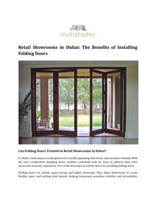 Retail Showrooms in Dubai_ The Benefits of Installing Folding Doors