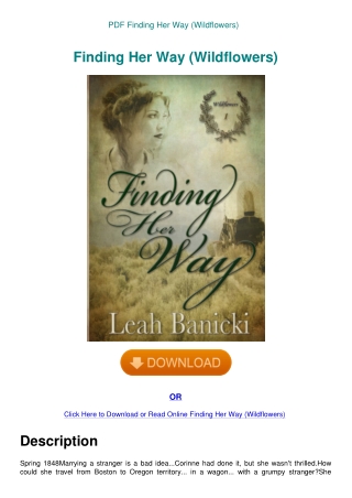 PDF Finding Her Way (Wildflowers)