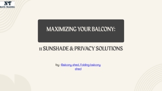 Maximizing Your Balcony 11 Sunshade & Privacy Solutions- Nath Trading