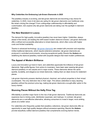 Lab-Grown Diamonds in 2025