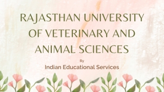 Rajasthan University of Veterinary and Animal Sciences