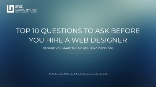 10 Key Questions to Find & Hire the Perfect Web Designer