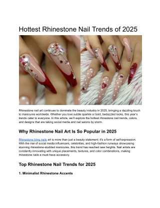Hottest Rhinestone Nail Trends of 2025