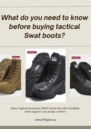Premium SWAT Boots in Canada – Tough, Lightweight & Weather-Resistant
