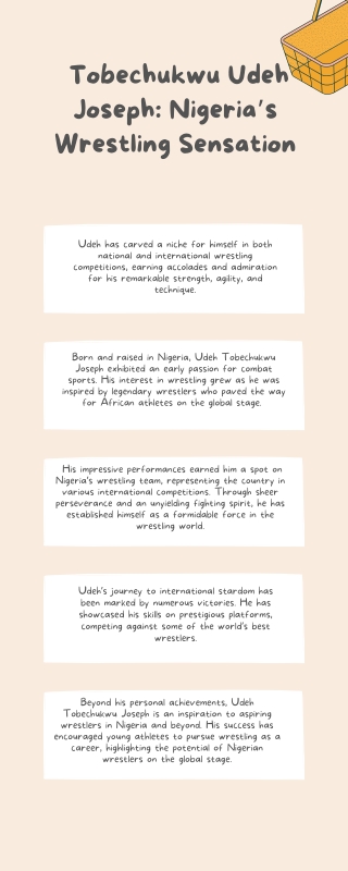 Tobechukwu Udeh Joseph: Nigeria’s Wrestling Sensation